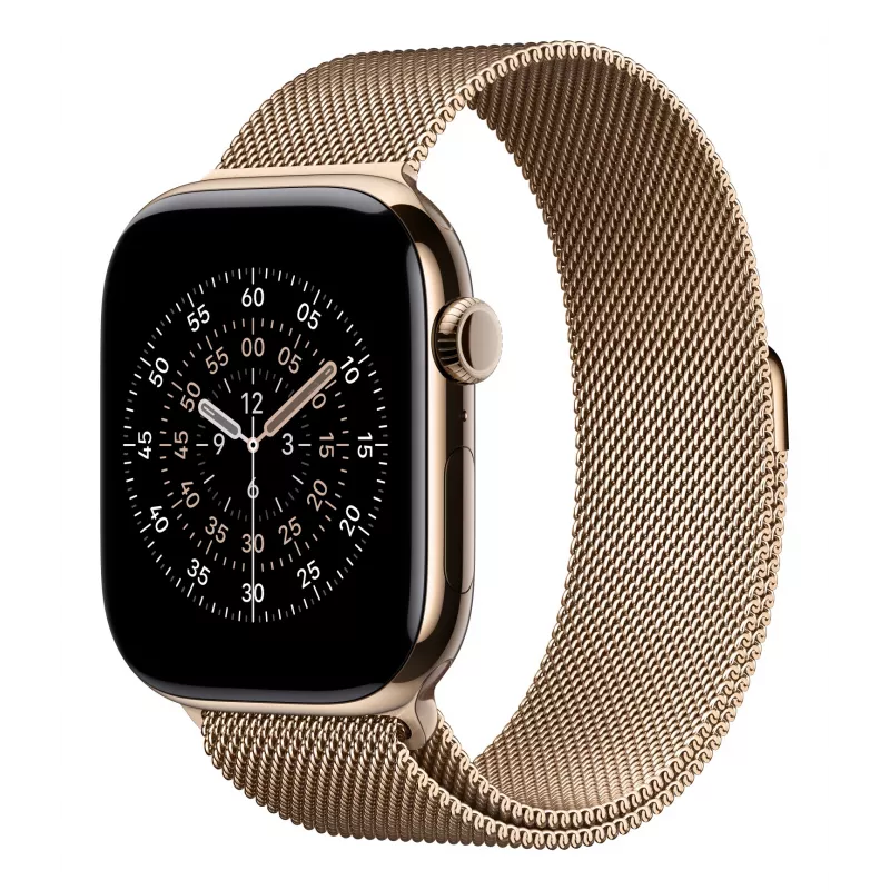 Apple Milanaise Watch Strap, Gold, 46mm, S/M, MGJ44ZM/A
