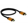 DeLOCK - HDMI-Kabel - HDMI (M) auf HDMI (M) - 50 cm - Dreifachisolierung - Schwarz, Gold - 8K-Unterstützung