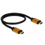 DeLOCK - HDMI-Kabel - HDMI (M) auf HDMI (M) - 50 cm - Dreifachisolierung - Schwarz, Gold - 8K-Unterstützung