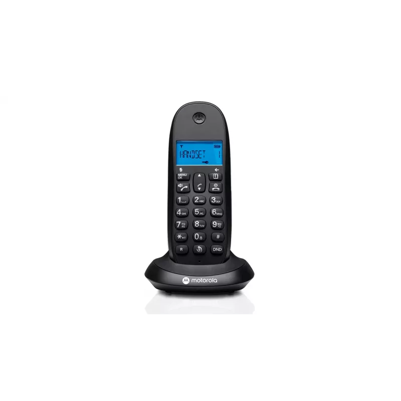 Schnurloses Telefon Motorola C1001CB Schwarz — DECT-Mobilteil mit 1,6-Zoll-Anzeige