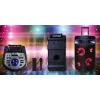 Tragbarer Bluetooth-Karaoke-Lautsprecher MANTA SPK0803B140 140W, batteriebetrieben, MIC/USB/microSD, FM, Equalizer, Rollen