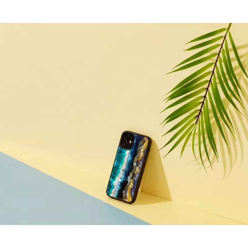 Schutzhülle iKins für Apple iPhone 12 mini — lila Achatmuster