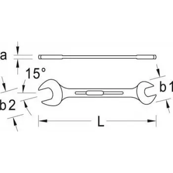 Gabelschlüssel Gedore 6068390 Gewicht 594 g, Verpackungstiefe 75 mm