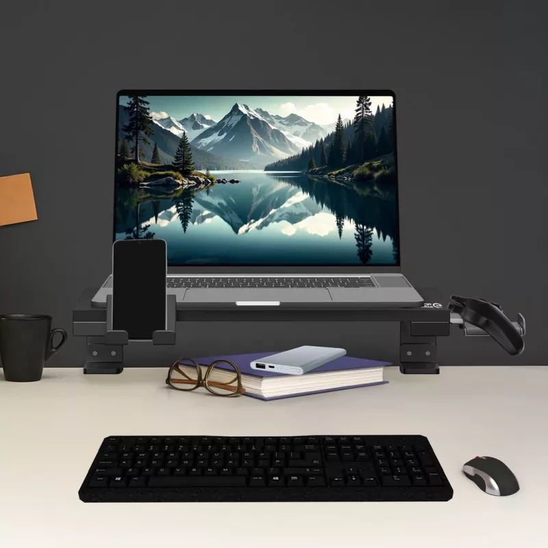 Ergo Office Laptop-/Monitorständer, max. Belastung 20 kg, für Diag. 13-32, schwarz, ER-303 B