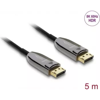 DELOCK Aktives optisches Kabel DisplayPort 2.1 8K 60 Hz 40 Gbps 5 m