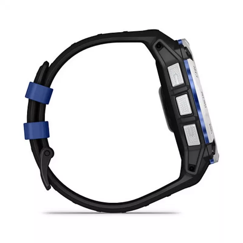Smartwatch GARMIN Instinct 3.05 cm (1.2 Zoll) AMOLED 45 mm 390x390 px Touchscreen Schwarz Weiß GPS 4 GB 53 g Silikonarmband
