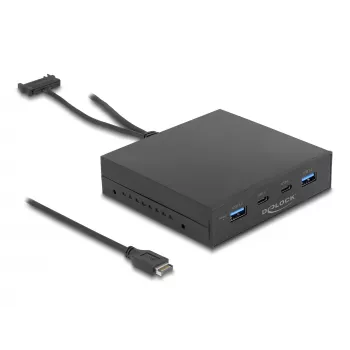 DeLOCK 3,5 Zoll USB 3.2 Gen 2 Frontpanel 2 x USB Typ-C 2 x USB Typ-A