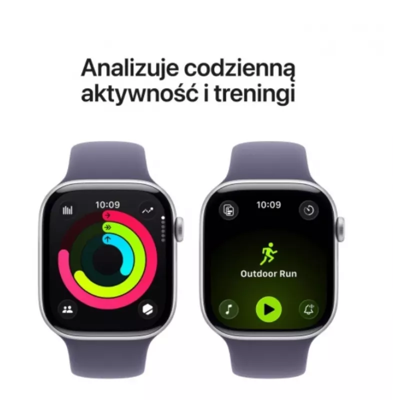 Watch Series 11 GPS 46mm Silber Aluminiumgehäuse mit Purple Fog Sportarmband - M/L