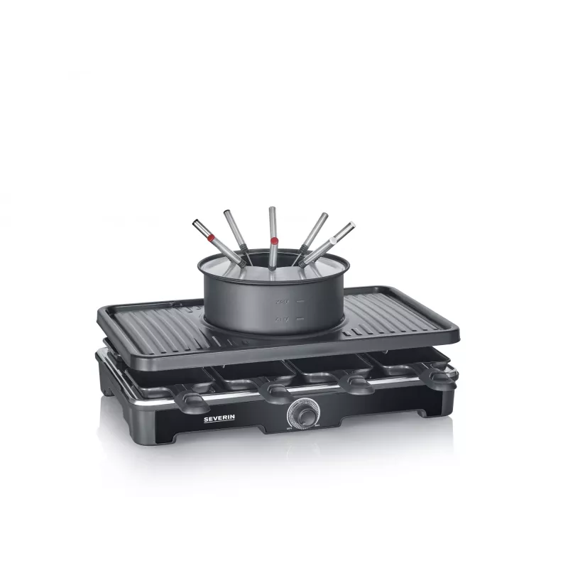 Raclette Grill Severin RG 2347 8 Personen 1400 W Schwarz
