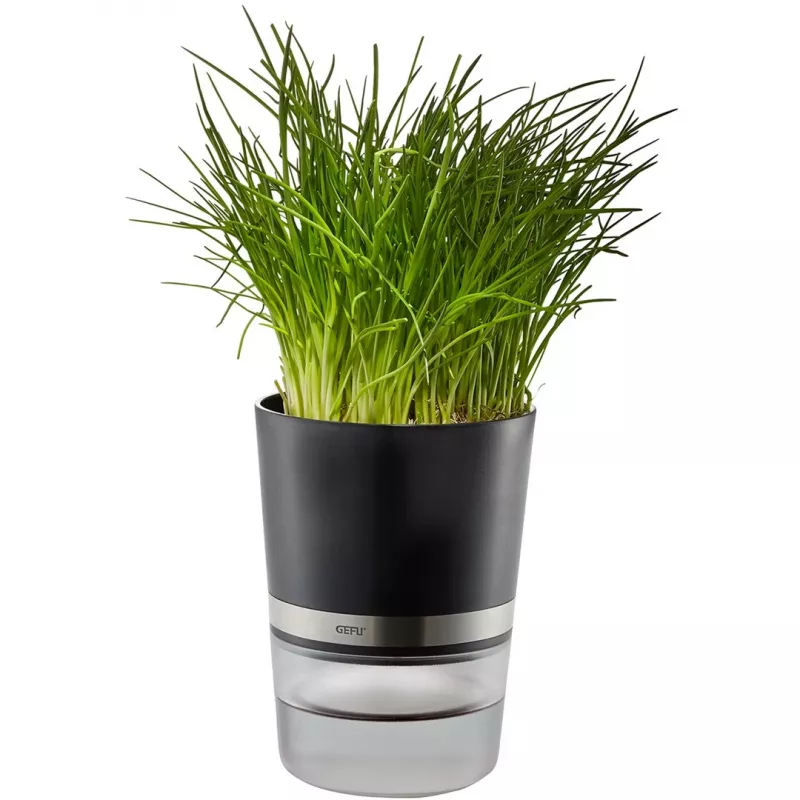GEFU BOTANICO Kräutertopf freistehend Kunststoff, Edelstahl Schwarz