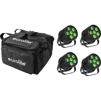 LED-Par-Scheinwerfer EUROLITE 20000957 4x Silent QCL Floor mit Softbag