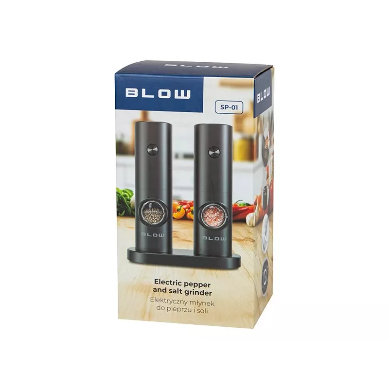 Elektrische Salz- und Pfeffermühle mit Fenster BLOW SP-01