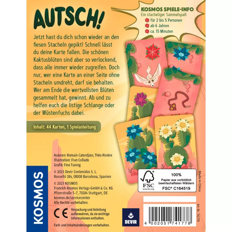 Autsch, Kartenspiel