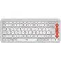 Logitech POP Icon Keys - Tastatur - Kabellos - Bluetooth LE - QWERTY - US International - Off White, Orange (920-013072)