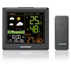 Wetterstation BLAUPUNKT WS25BK — Monitor für Innen-/Außentemperatur und Luftfeuchtigkeit, schwarz, 1 Sensor, LCD-Anzeige