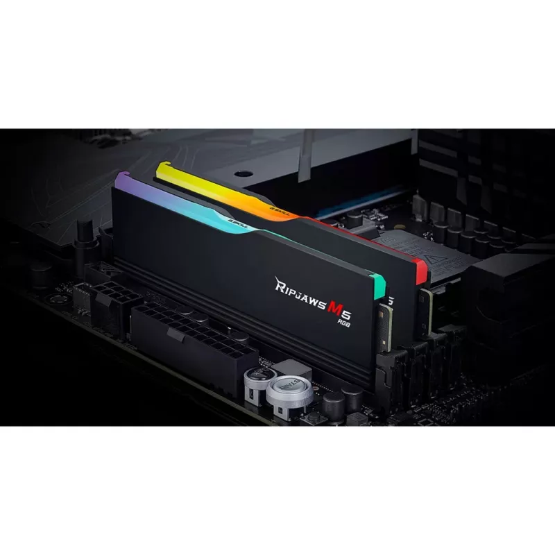 DIMM 32 GB DDR5-6800 (2x 16 GB) Dual-Kit, Speicher schwarz, F5-6800J3445G16GX2-RM5RK, Ripjaws M5 RGB, INTEL XMP