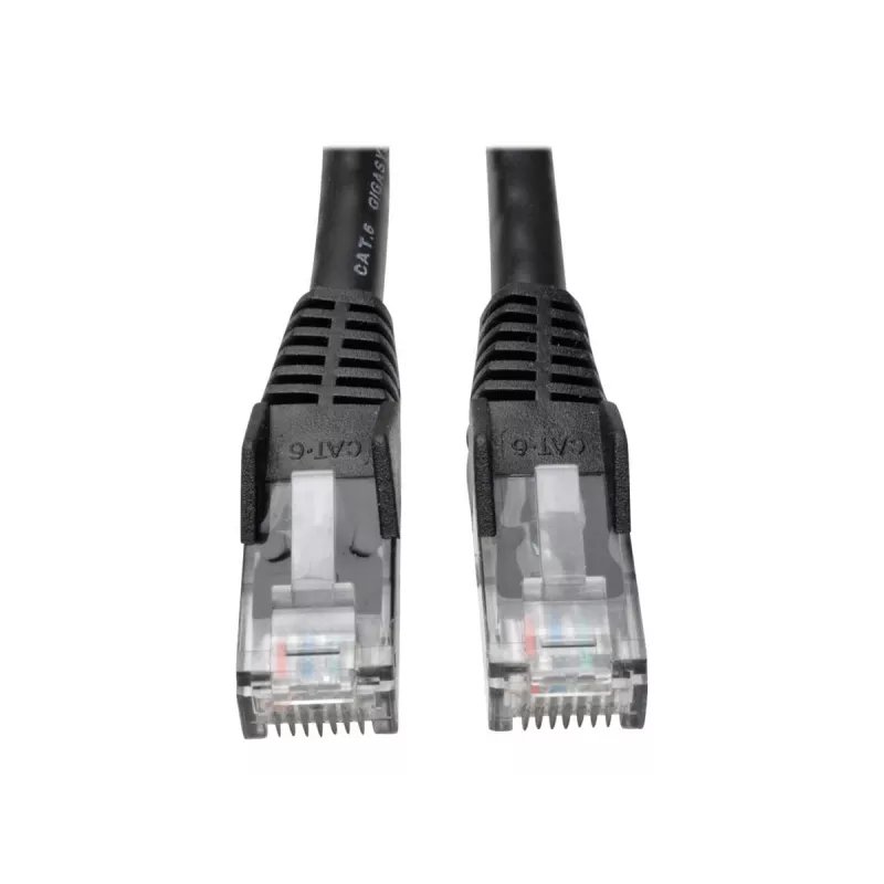 Eaton Tripp Lite Serie Cat6 Gigabit Snagless Molded (UTP) Ethernet-Kabel (RJ45 M/M), PoE, Schwarz, 1,52 m - Patchkabel - RJ-45 (M) zu RJ-45 (M) - 1,52 m - UTP - CAT 6 - Moulded