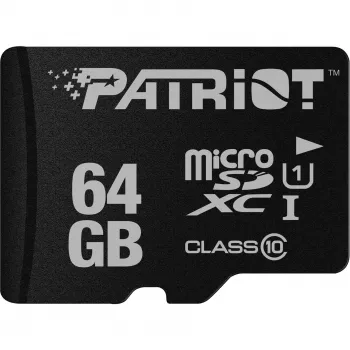 Speicherkarte PATRIOT MicroSDXC 64GB UHS‑I Class 10 U1 80MB/s (PSF64GMDC10)