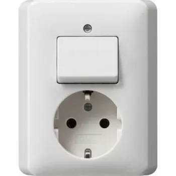 Steckdose GIRA 017603 CEE 7/3 Weiß