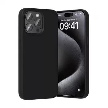 Schutzhülle aus Silikon Vention KUFB0-40 für iPhone 15 Pro Max — schwarze Soft-Touch-Hülle