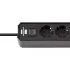 Power Extension Brennenstuhl 1153240106 1,5m 4 AC Outlets Indoor Schwarz