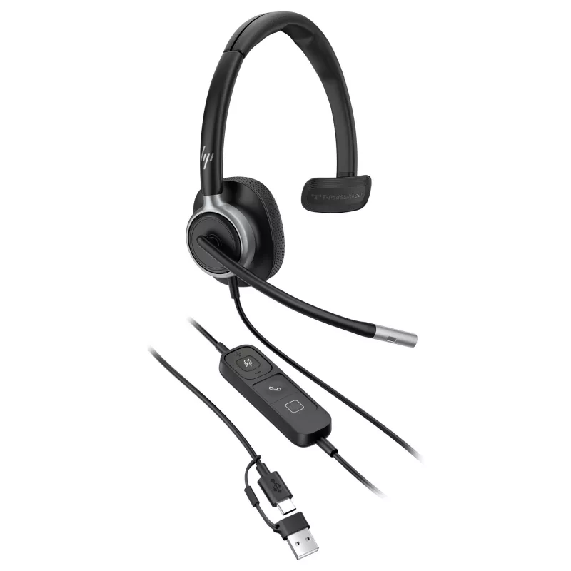 Monaurales USB-Kabel-Headset Poly Mission 615 — Gewicht 117,5 g