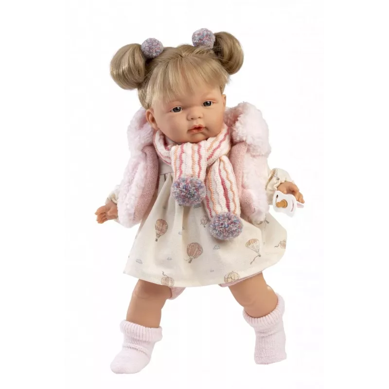 Puppe Llorens Joelle 38 cm – Weinende Puppe mit realistischen Merkmalen und weichem Körper