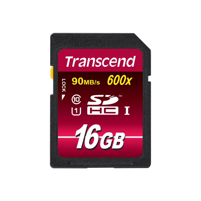 Flash-Speicher Transcend 16GB SDHC Class 10 UHS-I 600x TS16GSDHC10U1