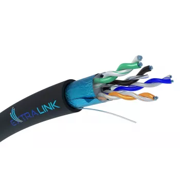 Netzwerkkabel Extralink Twisted pair CAT5E FTP Outdoor 305m Schwarz