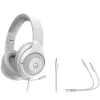 LORGAR Noah 101, Gaming-Headset mit Mikrofon, 3,5-mm-Klinkenanschluss, Kabellänge 2 m, faltbares Design, PU-Leder-Ohrpolster, Größe: 185*195*80 mm, 0,245 kg, weiß