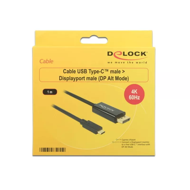 Videokabel-Adapter USB Type-C DisplayPort DeLOCK 85255