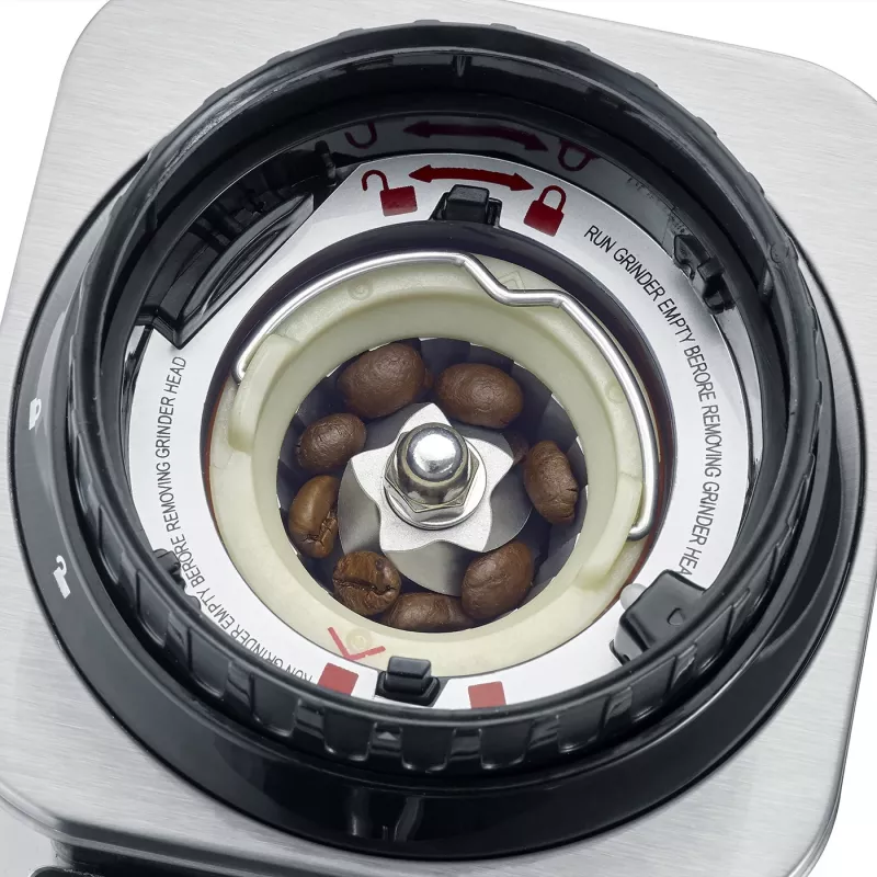 Caso Kaffeemühle | Barista Chef Edelstahl | 150 W | Kaffeebohnenkapazität 250 g | Tassenanzahl 12 Stück | Edelstahl