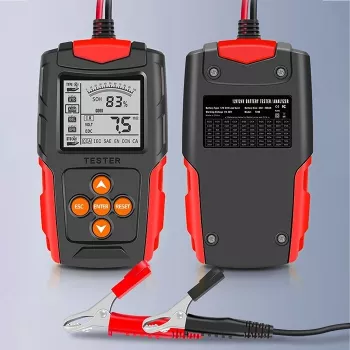 Qoltec 52484 LCD digitaler Batterietester | 12V | 24V | 3Ah-200Ah