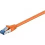 Wentronic Goobay CAT 6a Patchkabel, S/FTP (PiMF), Orange, 3 m – LSZH halogenfrei, Kupfer (93785)
