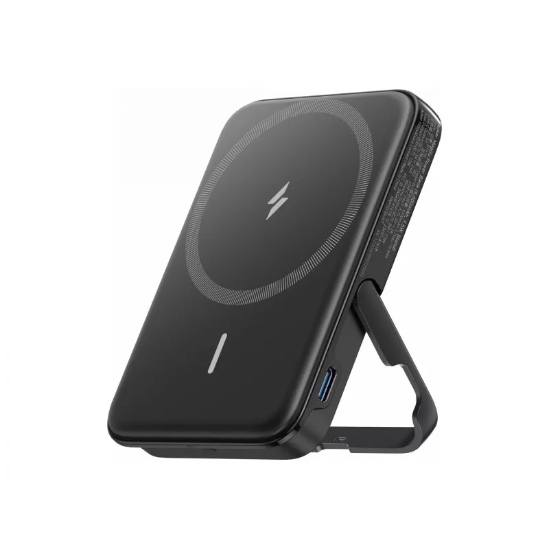 Tragbares Ladegerät Anker 322 MagGo — 5000 mAh, kabellos 12 W, schwarz