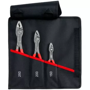 Knipex Rolltasche TwinGrip Frontgreifzangen-Set, 3-teilig, Längen 150/200/250 mm, rot