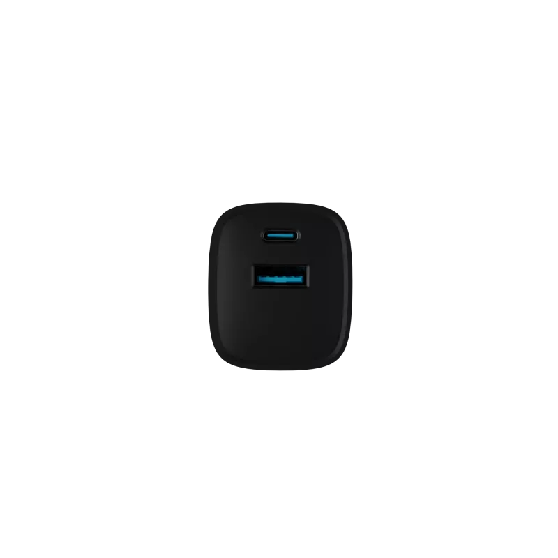 NATEC kabelgebundenes Ladegerät für Mobilgeräte NUC-2141, 30W, USB-C PD 3.0 + USB-A QC 3.0, 110–240V, schwarz