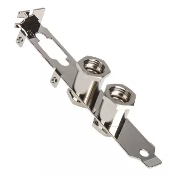 Koolance PCI-Slot-Blende mit 2 G1/4-Zoll-Durchführungen – Silber