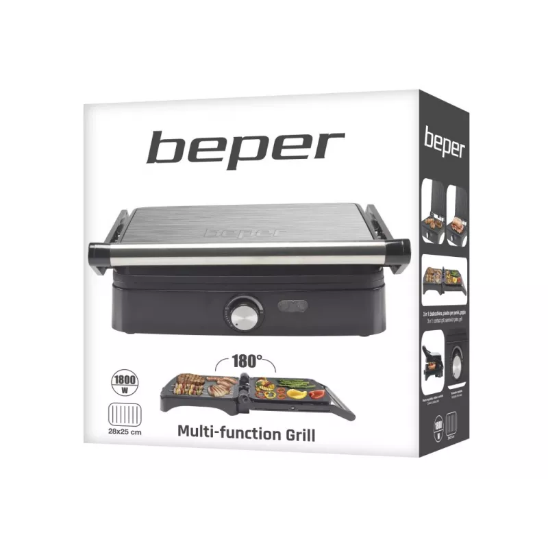Elektrischer Toaster Beper P101TOS502 — 2-Scheiben-Edelstahltoaster, kompaktes Design