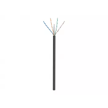 Goobay Outdoor Netzwerkkabel | CAT 6 U/UTP | AWG 24/1 | Kabellänge: 100 m | Schwarz