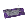 NATEC Fury Gaming-Tastatur Kanabo K2 US weiß-hinterleuchtet mechanisch grau-lila