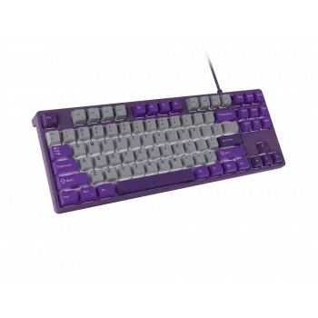 NATEC Fury Gaming-Tastatur Kanabo K2 US weiß-hinterleuchtet mechanisch grau-lila