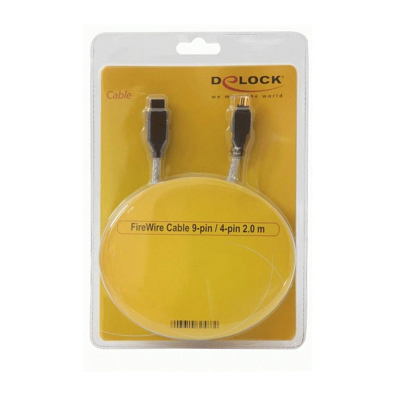 FireWire A/B-Kabel DeLOCK 82589 2,0 m Grau Stecker/Stecker