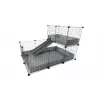 C&C Modularer Kleintierkäfig einstöckig 3x2 mit Loft und Rampe