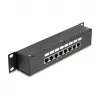 DeLOCK 10 Zoll Kupplungs-Patchpanel 8 Ports Cat.6 RJ45 Schwarz 1U