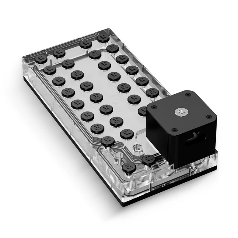 Pumpenverteilerplatte EK Water Blocks EK-QuantumX Loophole D5 PWM Schwarz Plexiglas