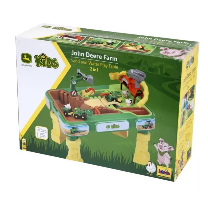 Sand- & Wassertisch KLEIN Theo Klein 3948 — Outdoor-Spieltisch, grün/gelb, für Kinder ab 1,5 Jahren