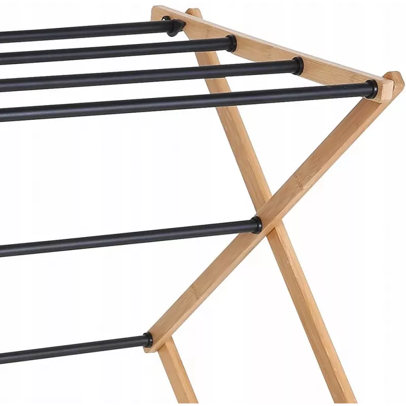 Wäscheständer PROMIS ANCONA, klappbarer Stahl-Wäscheständer mit Holzoptik, 10 m Trockenfläche, 1000 mm Höhe