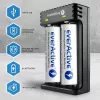 Batterieladegerät everActive LC200 Haushalt USB, 2-Schacht, Li-Ion, unterstützt A/AA/AAA/AAAA/C/D, 5 V Eingang, 4,2 V Ausgang, schwarz