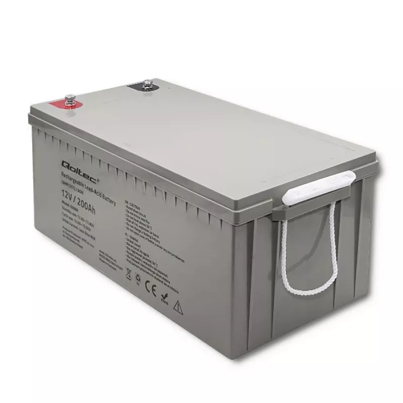 Wiederaufladbare AGM-Batterie QOLTEC 53069 12V 200Ah für Backup-Stromversorgung und USV-Systeme